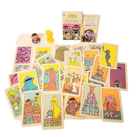 VTG 3 pc LOT Sesame Street Hong Kong Finger Puppet BIG BIRD ERNIE 1978 Cards - Picture 7 of 8